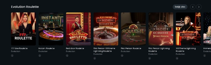 Roulette bij een echt geld casino