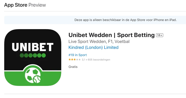 Unibet Casino, Sport & Poker App