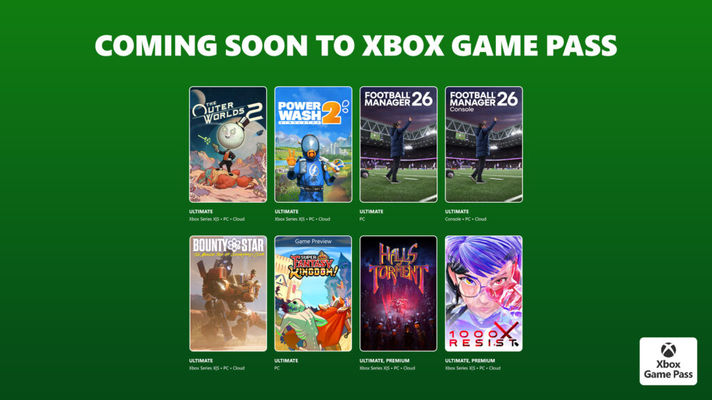 Xbox Game Pass-games voor oktober 2025.
