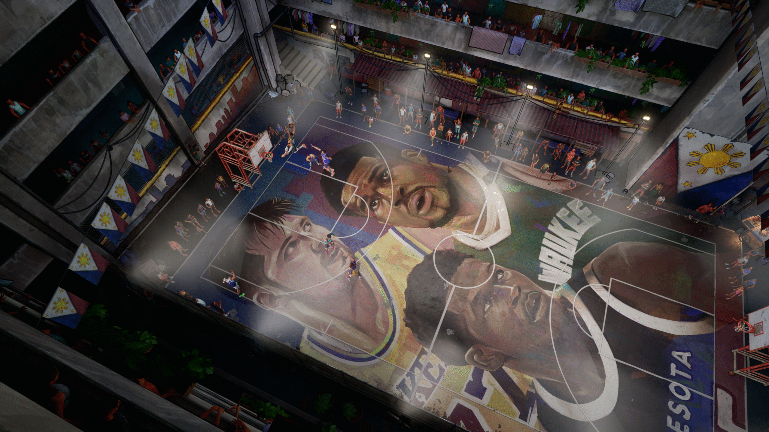 Arcadebasketbal spel aankondiging NBA The Run