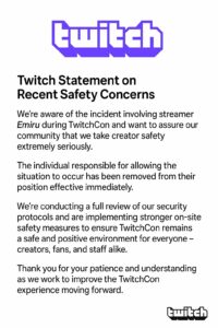 Twitch reageert op aanval streamer.