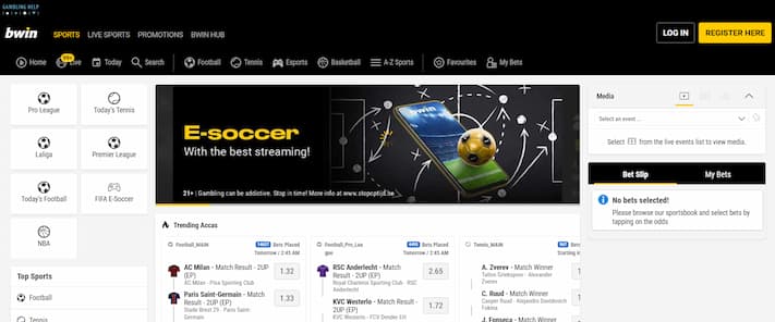 Bwin – Beste Belgische bookmaker voor promoties