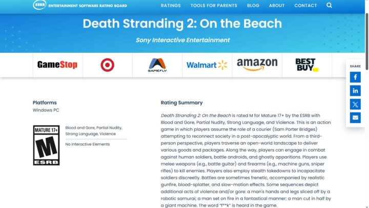 rating-mogelijke-PC-versie-Death Stranding-2