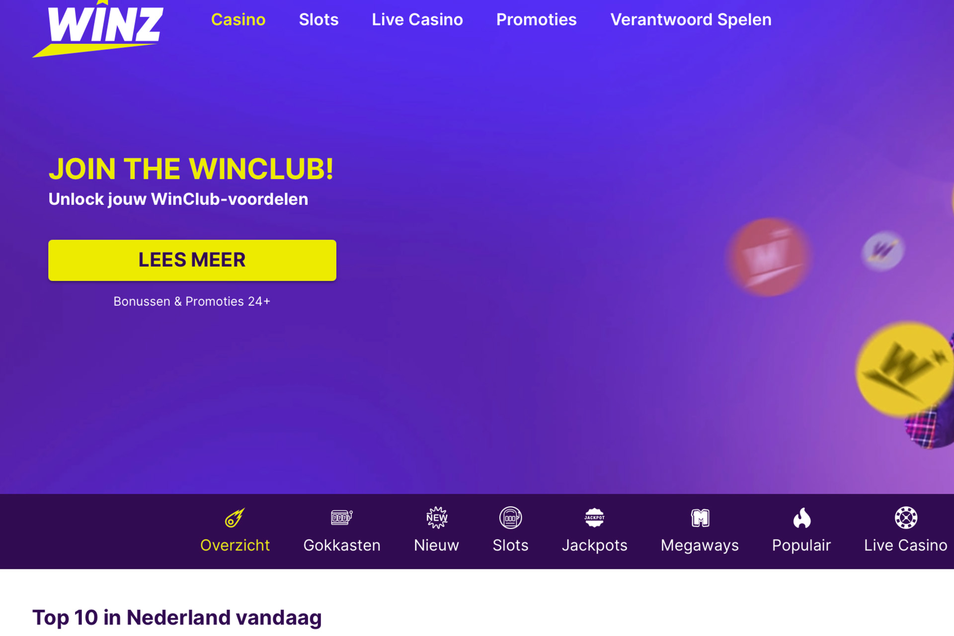 Nieuwe goksite Nederland online Winz.nl