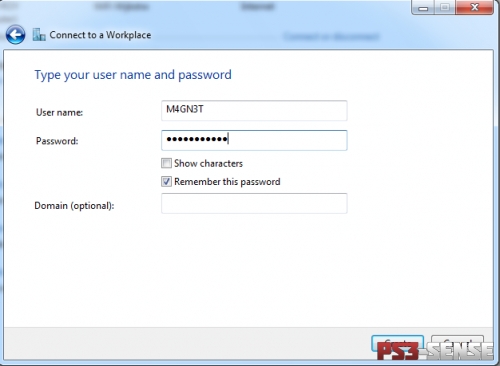 Nu wordt er om je gebruikersnaam en wachtwoord gevraagd. Deze staan ook weer in het mailtje van Sh3lls.net, vul die hier in en klik op Remember password.