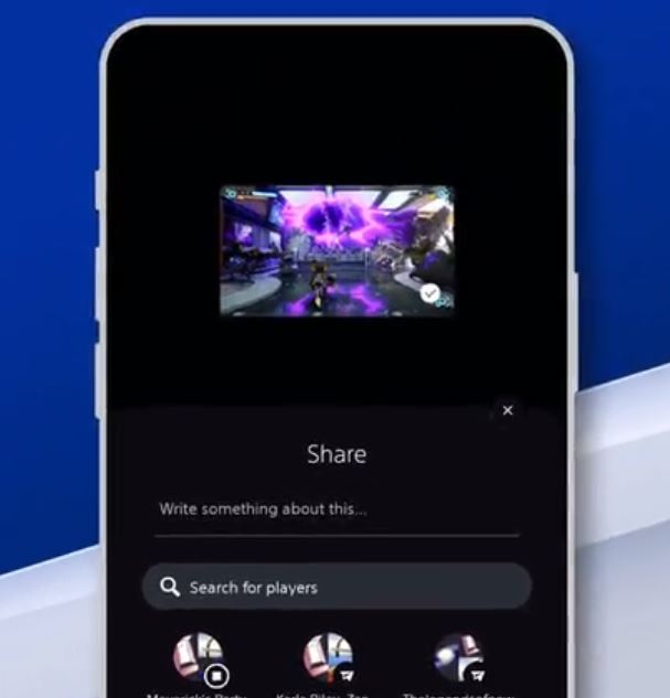 PS5 captures can now also be shared via the PlayStation app