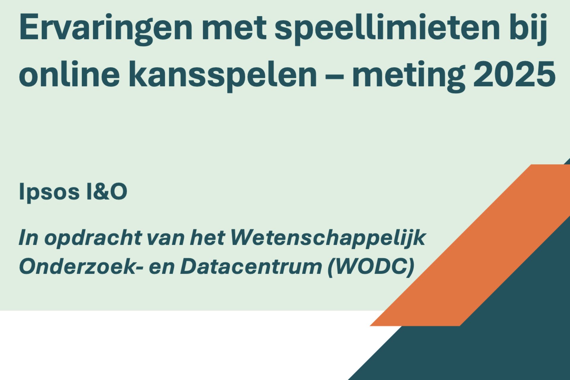 Rapport ervaring speellimieten 64% limieten niet nodig