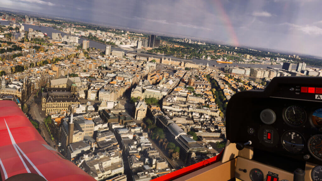 Microsoft Flight Simulator zet Nederland en België flink scherper neer