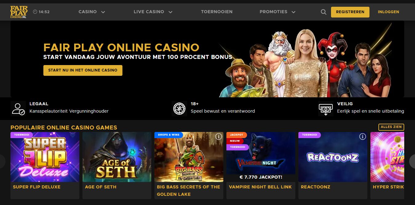 Fair Play Casino main page