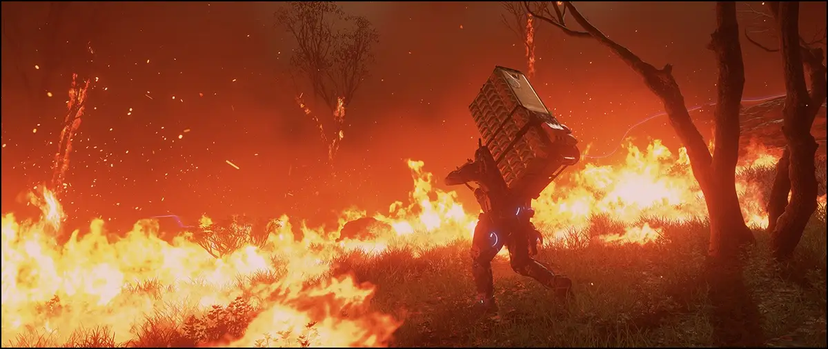 Vuur in Death Stranding 2 pc-versie.