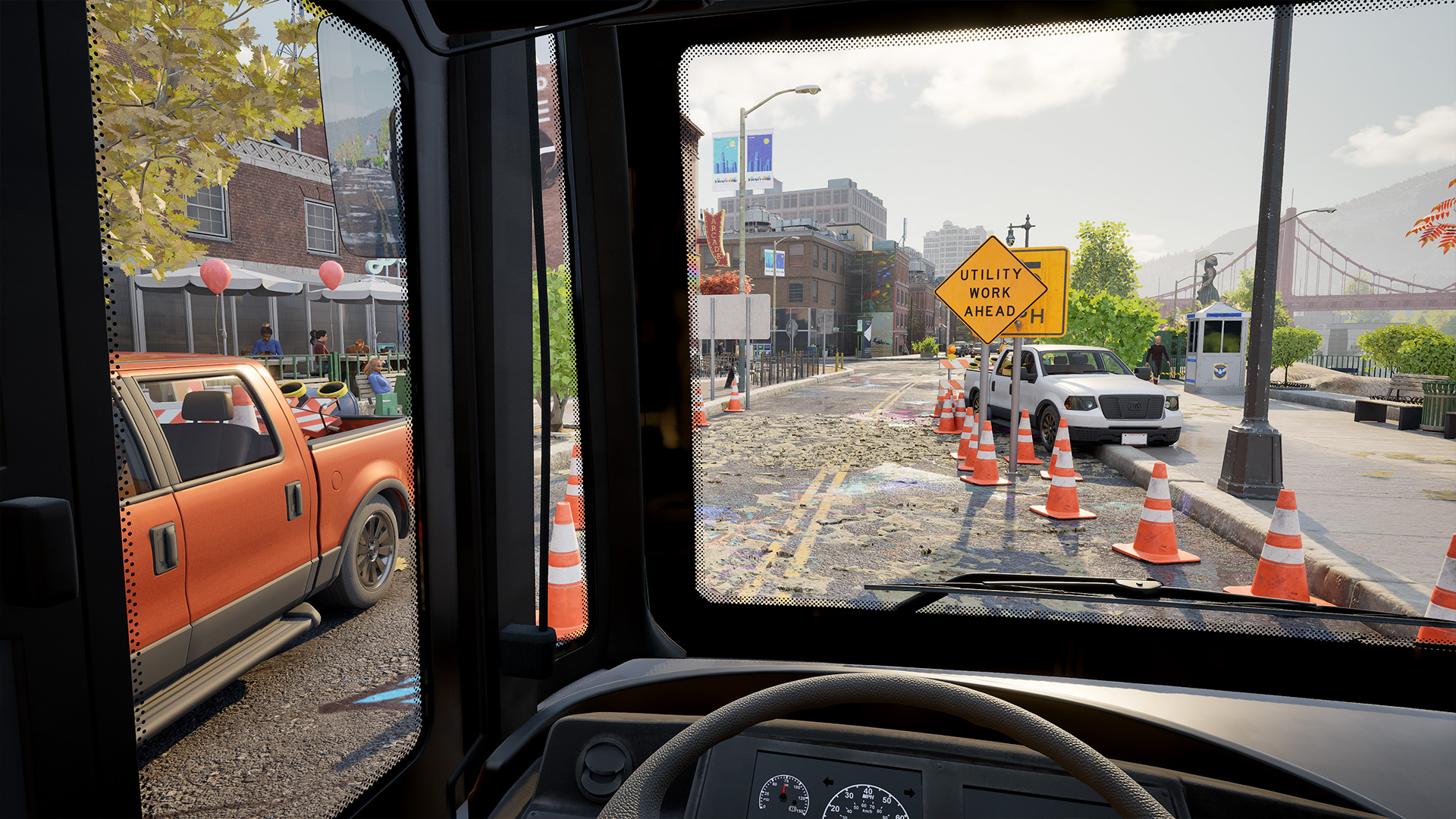 Bus Bound roadwork