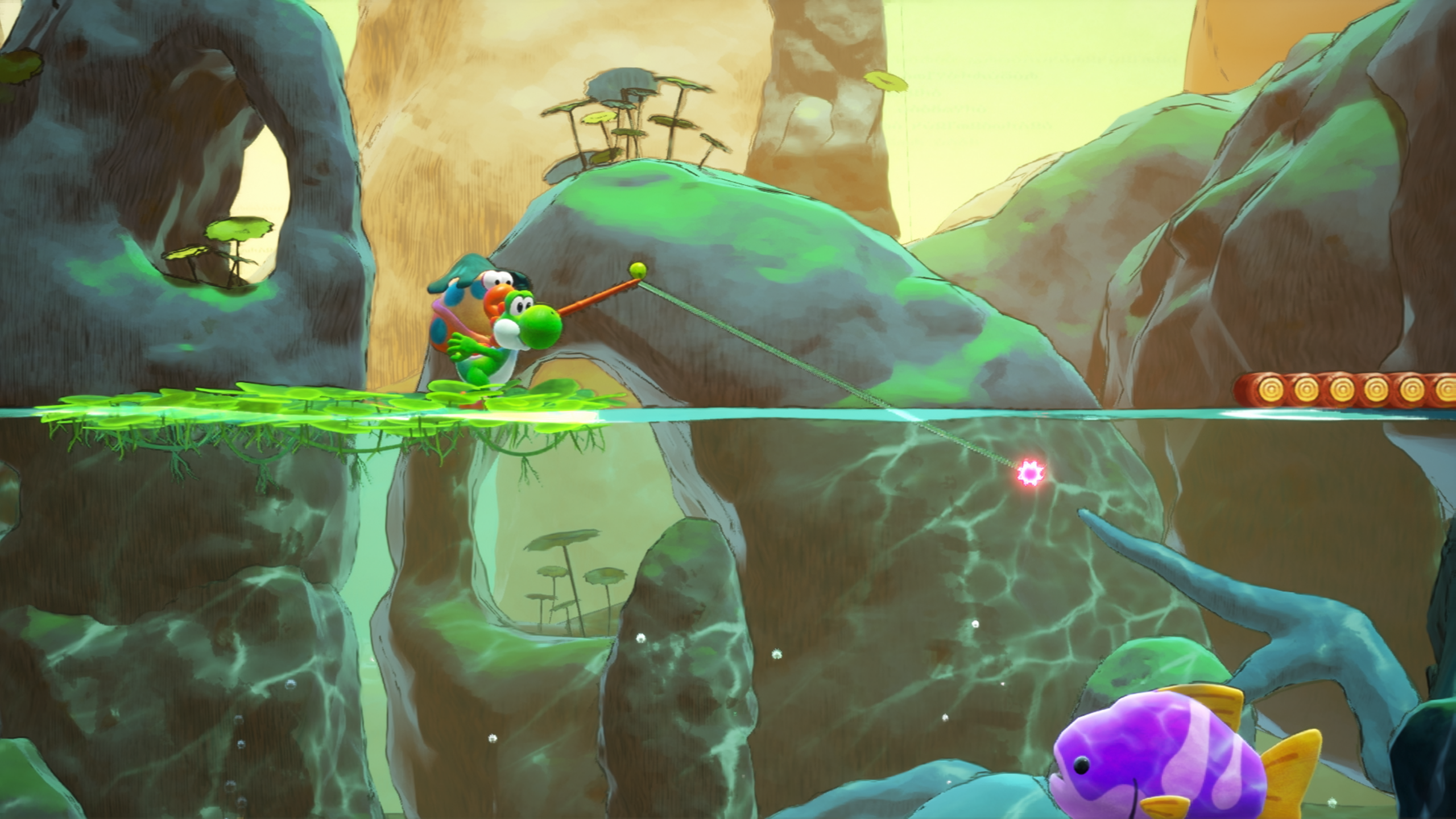 Vissen in Yoshi and the Mysterious Book